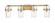 Downtown Urban Four Light Bath Vanity in Brushed Brass (405|423-4W-BB-G423-7CL)
