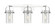Downtown Urban Three Light Bath Vanity in Polished Chrome (405|423-3W-PC-G423-7SDY)