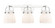 Downtown Urban Three Light Bath Vanity in Polished Chrome (405|423-3W-PC-G412-6WH)