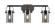 Downtown Urban Three Light Bath Vanity in Matte Black (405|423-3W-BK-G423-7SM)