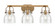 Downtown Urban Three Light Bath Vanity in Brushed Brass (405|423-3W-BB-G412-6SDY)