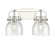 Downtown Urban Two Light Bath Vanity in Polished Nickel (405|423-2W-PN-G412-6CL)
