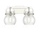 Downtown Urban Two Light Bath Vanity in Polished Nickel (405|423-2W-PN-G410-6CL)