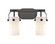 Downtown Urban Two Light Bath Vanity in Matte Black (405|423-2W-BK-G423-7WH)