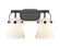 Downtown Urban Two Light Bath Vanity in Matte Black (405|423-2W-BK-G411-6WH)