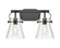 Downtown Urban Two Light Bath Vanity in Matte Black (405|423-2W-BK-G411-6SDY)