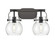 Downtown Urban Two Light Bath Vanity in Matte Black (405|423-2W-BK-G410-6CL)