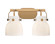 Downtown Urban Two Light Bath Vanity in Brushed Brass (405|423-2W-BB-G412-6WH)