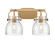 Downtown Urban Two Light Bath Vanity in Brushed Brass (405|423-2W-BB-G412-6SDY)