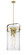 Downtown Urban Four Light Pendant in Brushed Brass (405|413-4SL-BB-G413-4S-12SDY)