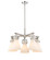 Downtown Urban Five Light Chandelier in Polished Nickel (405|411-5CR-PN-G411-7WH)