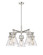 Downtown Urban Five Light Chandelier in Polished Nickel (405|411-5CR-PN-G411-7SDY)