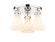Downtown Urban Three Light Semi-Flush Mount in Polished Nickel (405|411-3F-PN-G411-7WH)