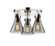 Downtown Urban Three Light Semi-Flush Mount in Polished Nickel (405|411-3F-PN-G411-7SM)