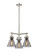 Downtown Urban Three Light Pendant in Polished Nickel (405|411-3CR-PN-G411-7SM)
