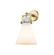 Downtown Urban One Light Wall Sconce in Brushed Brass (405|411-1W-BB-G411-8WH)