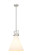 Downtown Urban One Light Pendant in Brushed Satin Nickel (405|411-1SL-SN-G411-14WH)