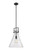 Downtown Urban One Light Pendant in Matte Black (405|411-1SL-BK-G411-14SDY)