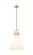 Downtown Urban One Light Pendant in Brushed Brass (405|411-1SL-BB-G411-14WH)