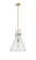 Downtown Urban One Light Pendant in Brushed Brass (405|411-1SL-BB-G410-14SM)