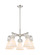 Downtown Urban Five Light Chandelier in Polished Nickel (405|410-5CR-PN-G411-7CL)