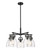 Downtown Urban Five Light Chandelier in Matte Black (405|410-5CR-BK-G412-7CL)