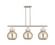 Downtown Urban Three Light Island Pendant in Satin Nickel (405|410-3I-SN-M410-10SN)