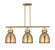 Downtown Urban Three Light Island Pendant in Brushed Brass (405|410-3I-BB-M412-10BB)