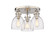 Downtown Urban Three Light Semi-Flush Mount in Satin Nickel (405|410-3F-SN-G412-7SDY)