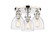Downtown Urban Three Light Semi-Flush Mount in Polished Nickel (405|410-3F-PN-G412-7CL)