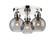 Downtown Urban Three Light Semi-Flush Mount in Polished Nickel (405|410-3F-PN-G410-7SM)