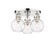 Downtown Urban Three Light Semi-Flush Mount in Polished Nickel (405|410-3F-PN-G410-7CL)