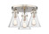 Downtown Urban Three Light Semi-Flush Mount in Brushed Brass (405|410-3F-BB-G411-7WH)