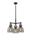 Downtown Urban Three Light Pendant in Matte Black (405|410-3CR-BK-G412-7SM)