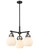 Downtown Urban Three Light Pendant in Matte Black (405|410-3CR-BK-G410-7WH)