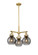 Downtown Urban Three Light Pendant in Brushed Brass (405|410-3CR-BB-G410-7SM)