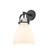 Downtown Urban One Light Wall Sconce in Matte Black (405|410-1W-BK-G412-8WH)
