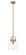 Downtown Urban One Light Mini Pendant in Brushed Brass (405|410-1SS-BB-G412-8CL)