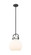 Downtown Urban One Light Mini Pendant in Matte Black (405|410-1SM-BK-G410-10WH)