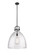 Downtown Urban One Light Pendant in Matte Black (405|410-1SL-BK-G412-18SDY)