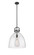 Downtown Urban One Light Pendant in Matte Black (405|410-1SL-BK-G412-16SDY)