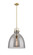 Downtown Urban One Light Pendant in Brushed Brass (405|410-1SL-BB-G412-16SM)