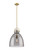 Downtown Urban One Light Pendant in Brushed Brass (405|410-1SL-BB-G412-14SM)