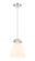 Downtown Urban One Light Pendant in Polished Nickel (405|410-1PS-PN-G412-8WH)