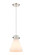 Downtown Urban One Light Pendant in Polished Nickel (405|410-1PS-PN-G411-8WH)