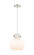 Downtown Urban One Light Mini Pendant in Polished Nickel (405|410-1PM-PN-G410-10WH)