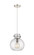 Downtown Urban One Light Mini Pendant in Polished Nickel (405|410-1PM-PN-G410-10SDY)