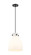 Downtown Urban One Light Pendant in Matte Black (405|410-1PM-BK-G412-10WH)