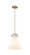 Downtown Urban One Light Pendant in Brushed Brass (405|410-1PM-BB-G411-10WH)