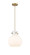 Downtown Urban One Light Mini Pendant in Brushed Brass (405|410-1PM-BB-G410-10WH)